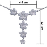 Plumeria - Hawaii National Flower Silver Necklace TN189 - DiveSilver Jewelry